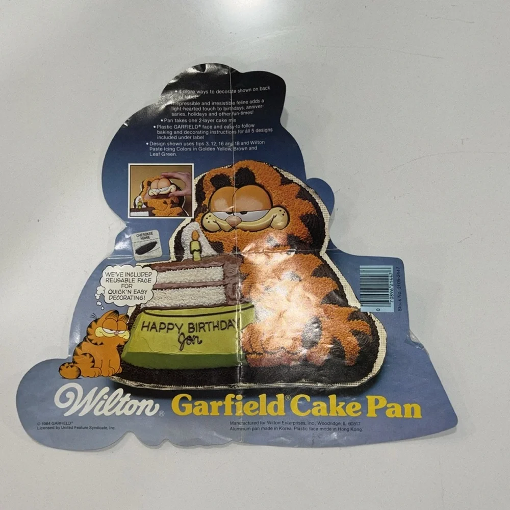 Wilton Garfield Aluminum Cake Pan 1978 1981 #2105-2447‎ VTG